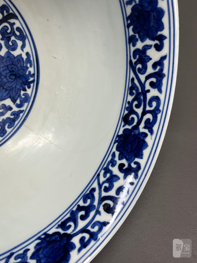 明嘉靖 青花缠枝莲纹大碗 - 图14